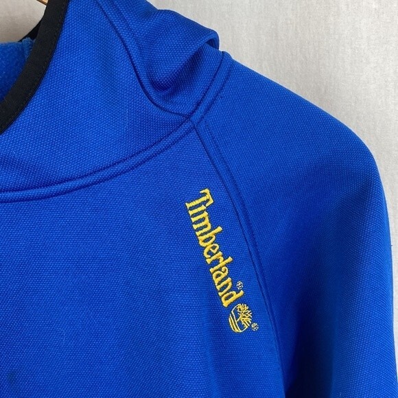 Timberland Blue & Black Long Sleeve Hoodie Sweatshirt M - Picture 4 of 7
